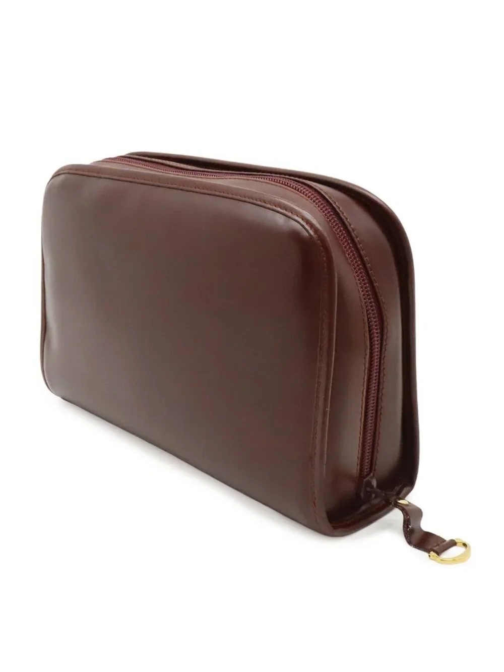 Cartier Must Line Clutch Leather Bordeaux Red Gold